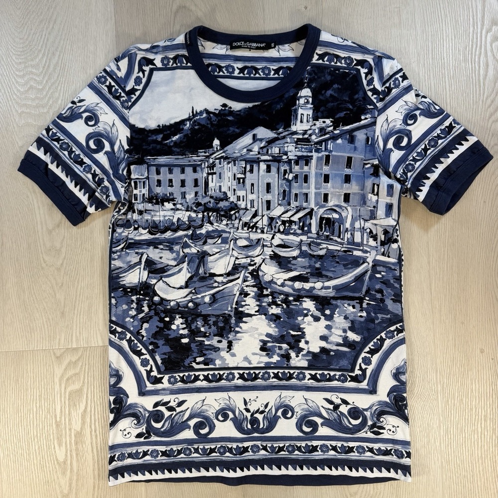 Dolce and Gabanna T-shirt collection majolica Blue 48
